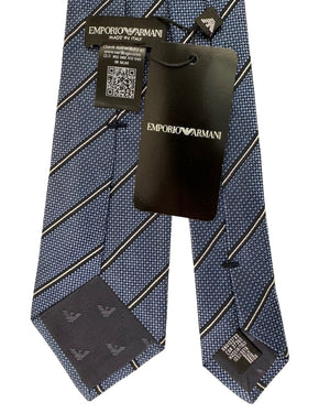Emporio Armani Tie Blue Micro-Check Design