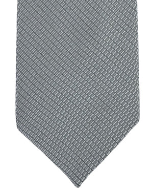 Armani Tie Pearl Gray Pattern - Cotton Silk
