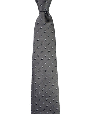 Emporio Armani Tie Taupe- Gray Micro Triangle Pattern