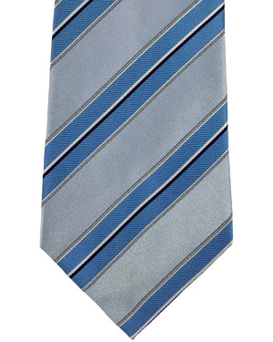 Armani Tie Sky Blue Stripes