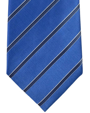 Armani Tie Blue Silver Stripes Design SALE
