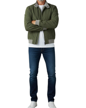 Luigi Borrelli Suede Leather Green Jacket EU 50 / US 40