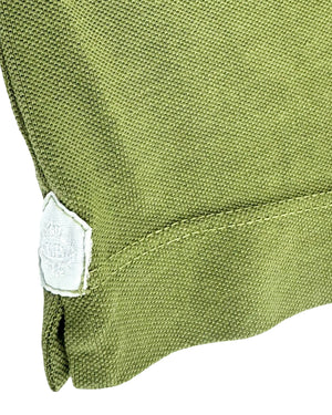 Luigi Borrelli Polo Shirt Olive Green Jersey Piquet EU 50 - US 40