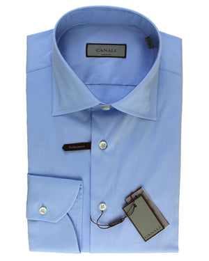 Canali Dress Shirt Medium Blue