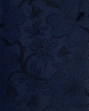 Dolce & Gabbana Skinny Tie Floral Midnight Blue