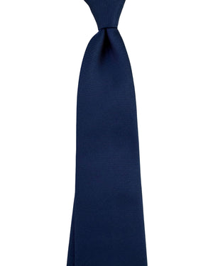 Etro Silk Tie Navy Solid Grosgrain
