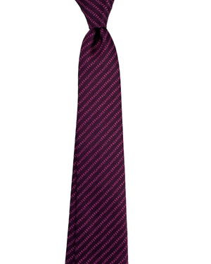 Salvatore Ferragamo Signature Tie Bordeaux Pink Logo Design