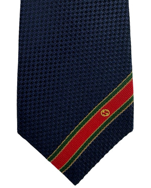 Gucci Tie Dark Blue Design Ricand