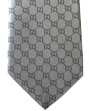Gucci Tie GG Pattern Gray