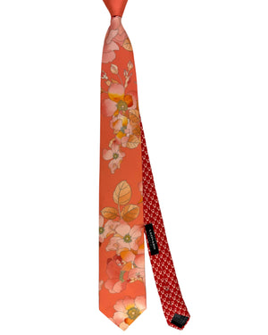 New Ties Leonard Paris Tie Peach Floral