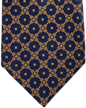 Tie Midnight Blue Orange