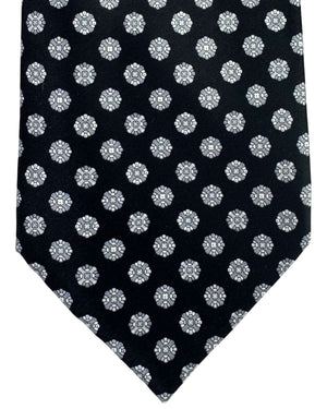 Stefano Ricci Tie Black Gray Geometric