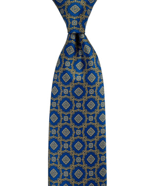 Stefano Ricci Silk Tie Navy Medallion