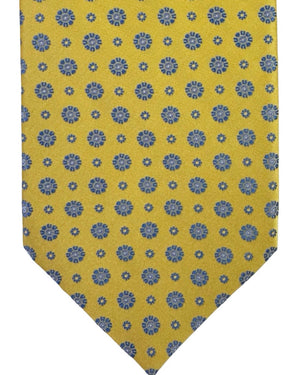 Stefano Ricci Tie Yellow Blue Floral Medallions