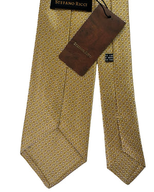 Stefano Ricci Tie Orange Brown Tan Mini Floral Pattern