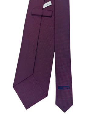 Valextra Silk Tie Deep Bordeaux Micro Texture - Wide Necktie