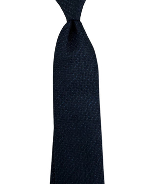 Ermenegildo Zegna Tie Dark Blue With Subtle Texture