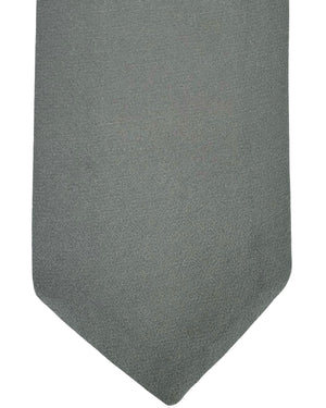 Ermenegildo Zegna Couture Tie Gray Solid - 2 Sided