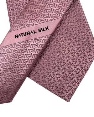 Ermenegildo Zegna Tie Dust Pink Z-Logo - Natural Silk