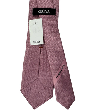 Ermenegildo Zegna Tie Dust Pink Z-Logo - Natural Silk