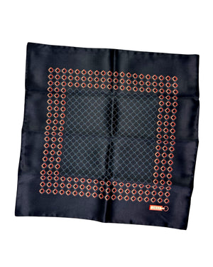 Zilli Pocket Square Black Red Pink Blue Design