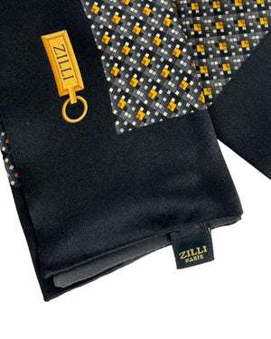 Zilli Pocket Square Black Design