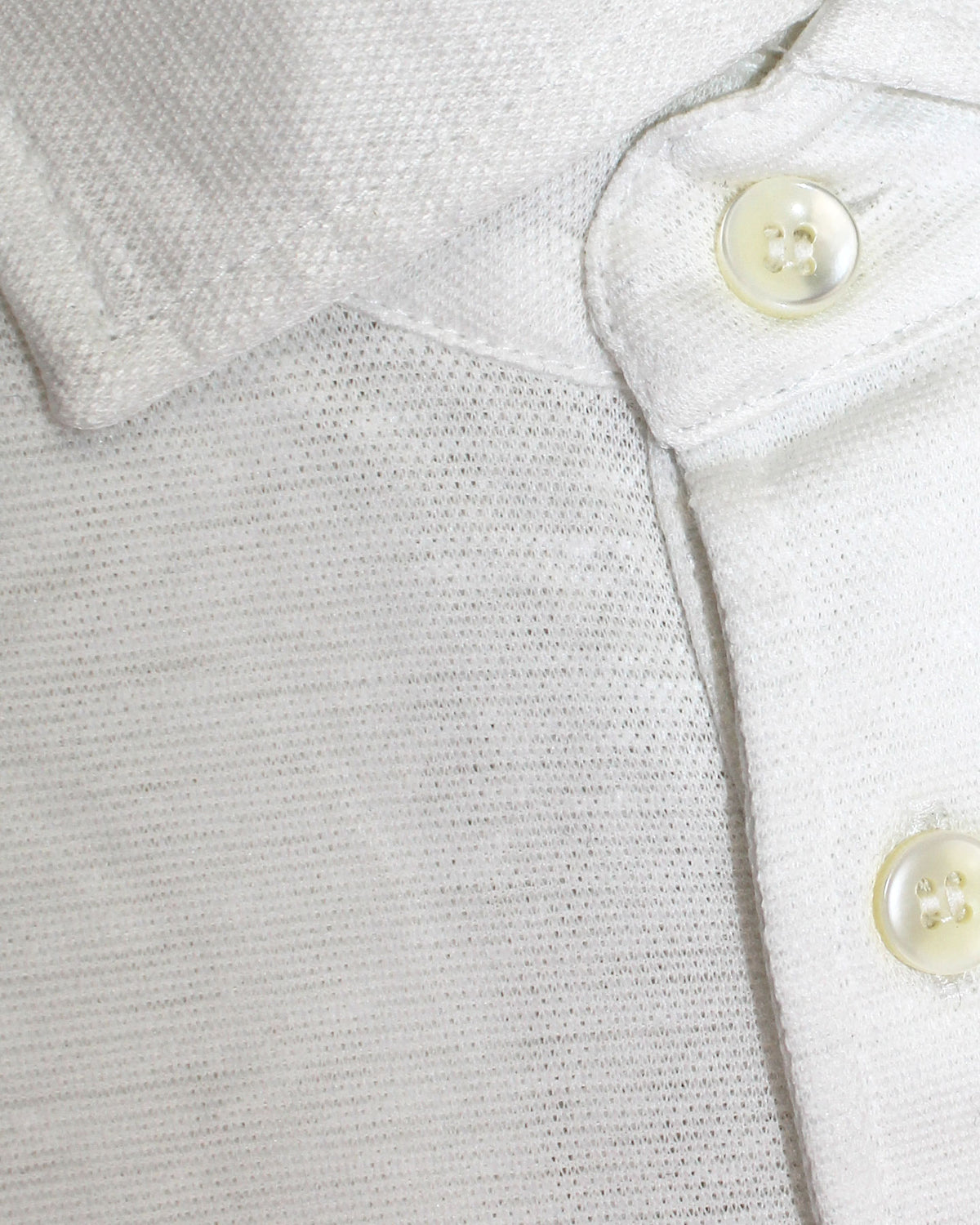 Borrelli Long Sleeve Polo Shirt White 