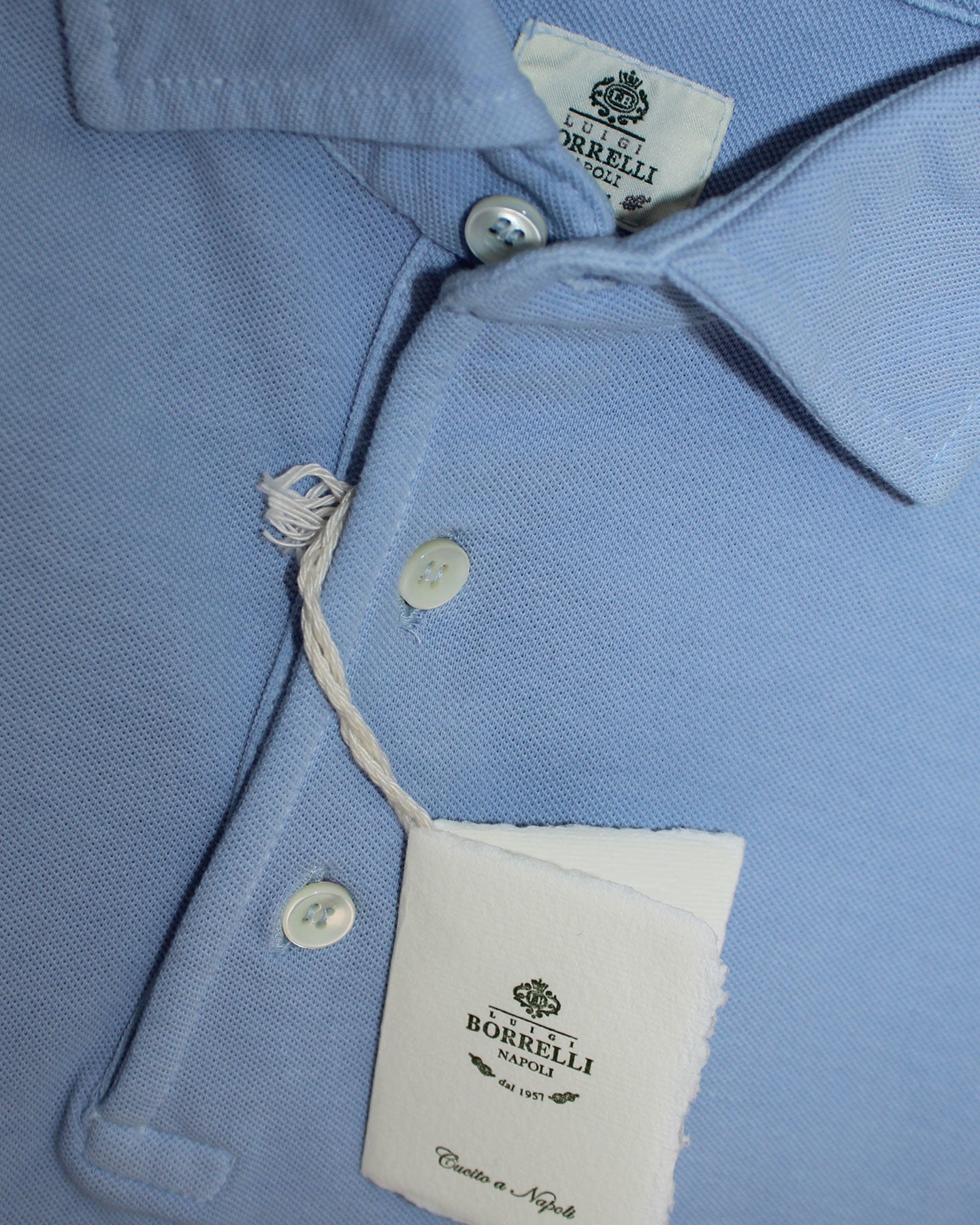 Luigi Borrelli Polo Shirt Blue 