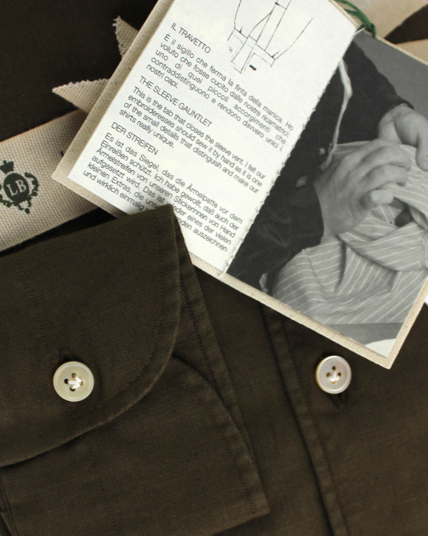 Luigi Borrelli Sport Shirt Dark Brown 