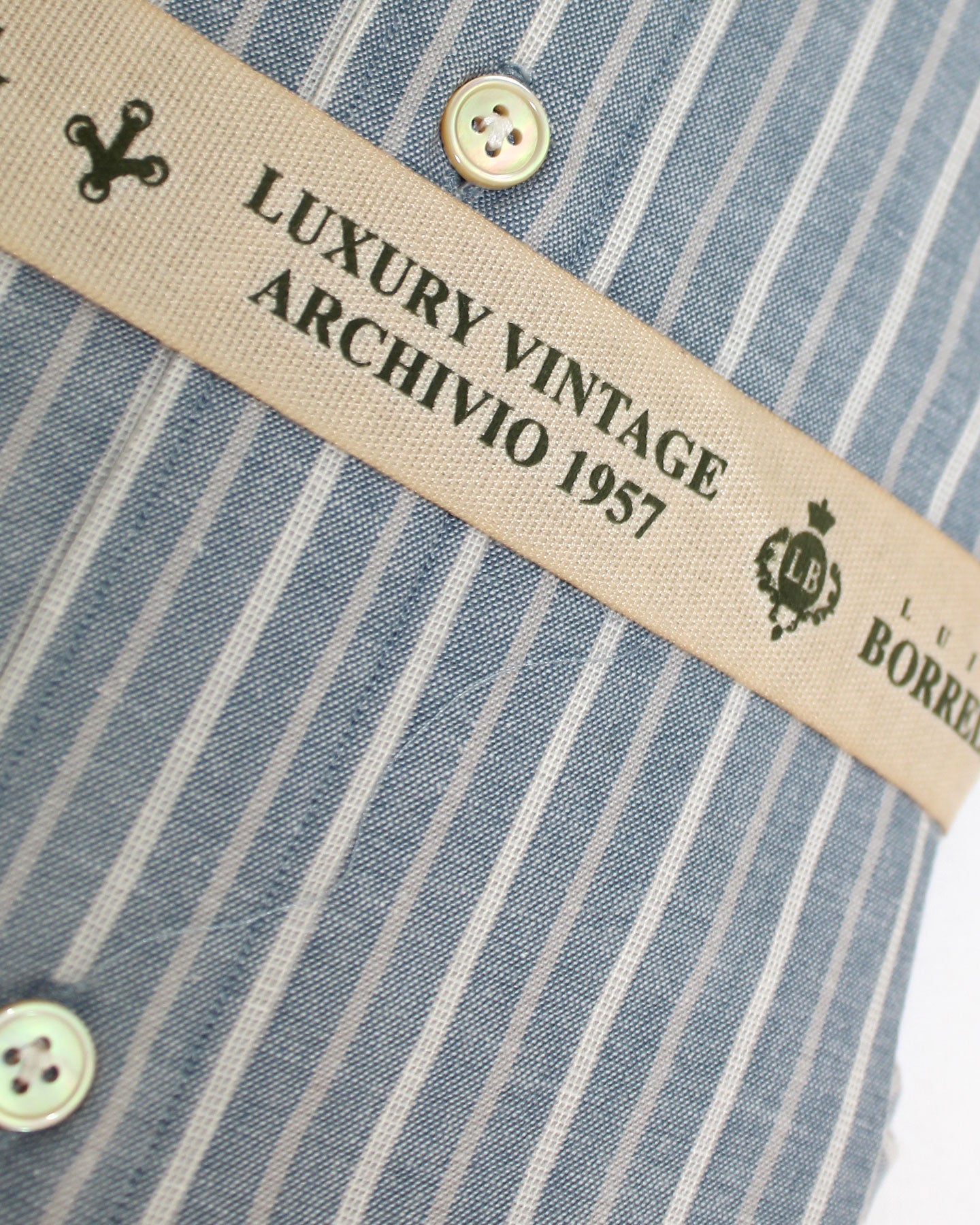 Luigi Borrelli Sport Shirt Dark Blue Stripes 