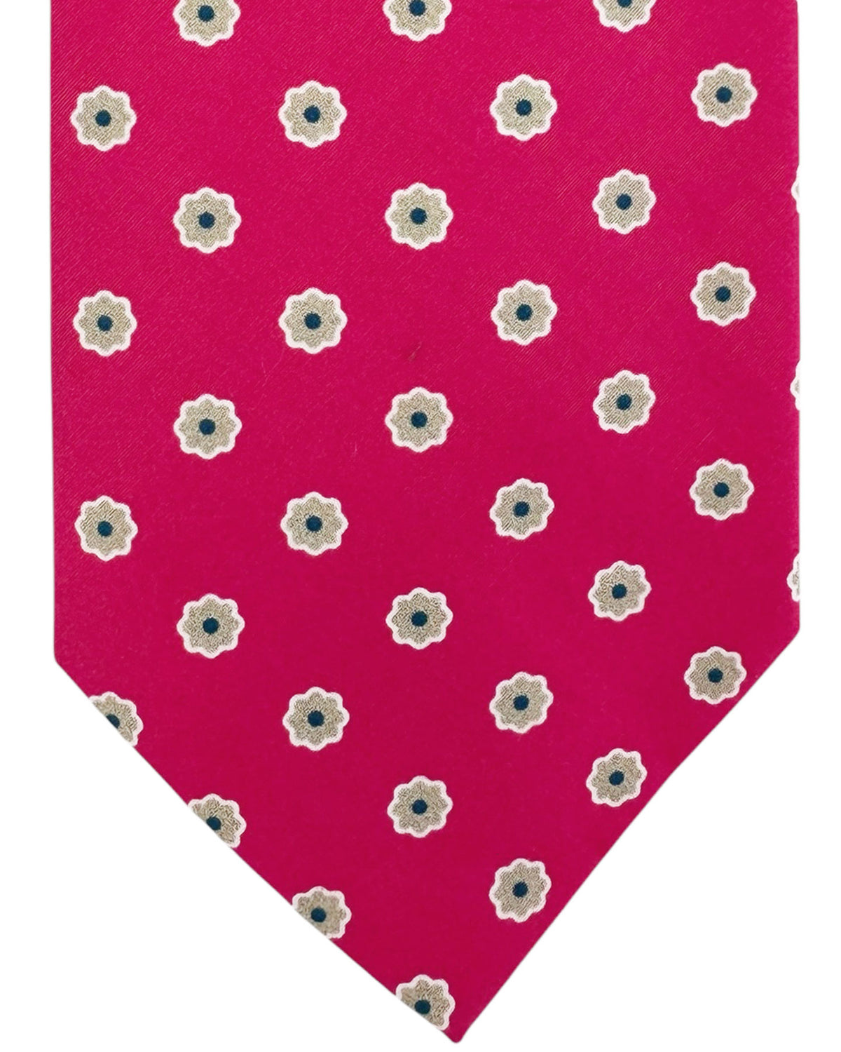 Giampaolo Tie Hot Pink Mini Medallion Pattern - Sartorial SALE