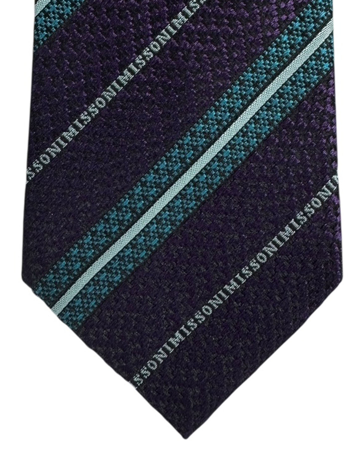 Missoni Tie  Purple Teal Stripe