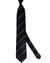 Tom Ford Tie Black Gray Herringbone Stripes  - Wide Necktie