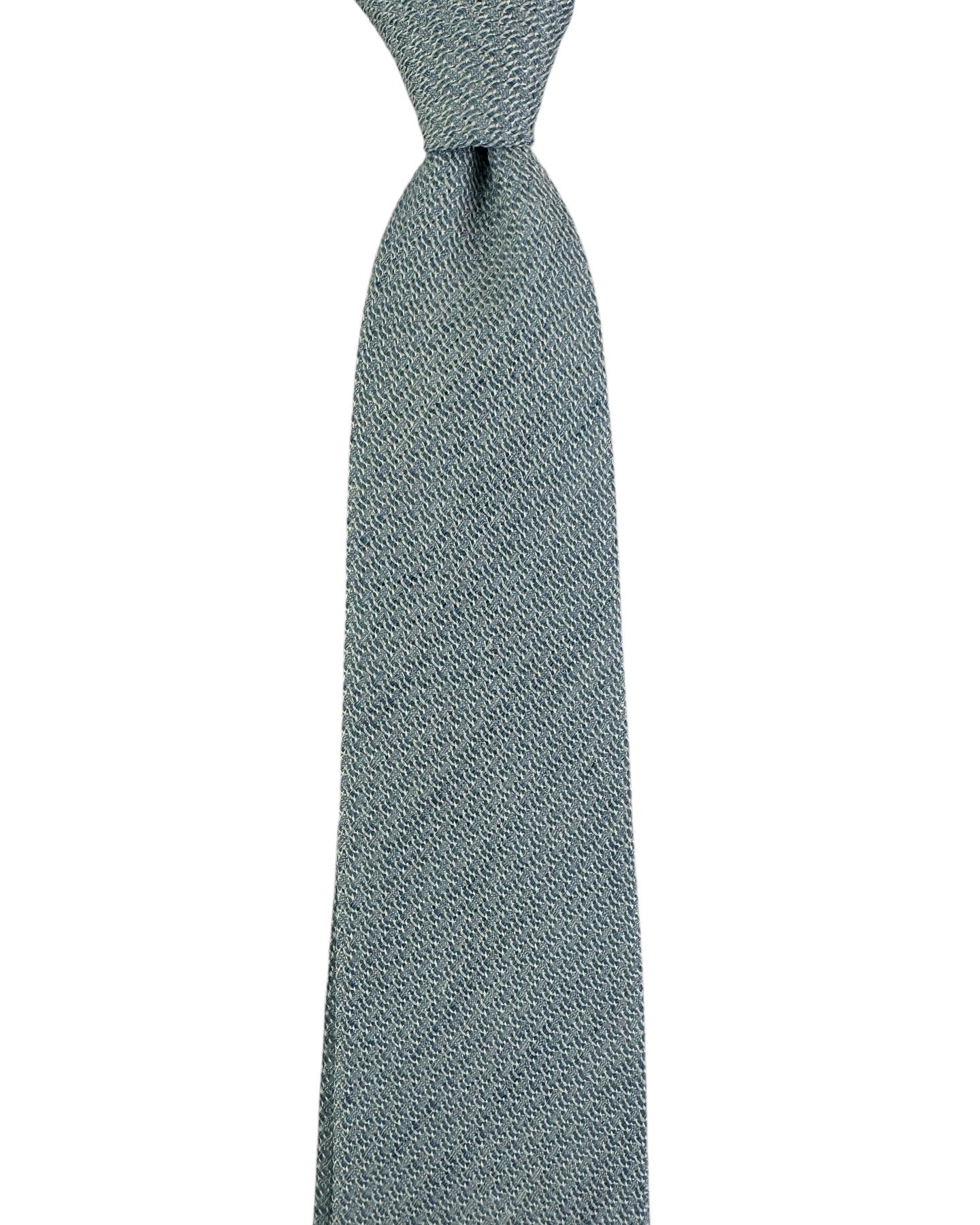 Giampaolo Tie Light Blue Silver Weave - Sartorial SALE
