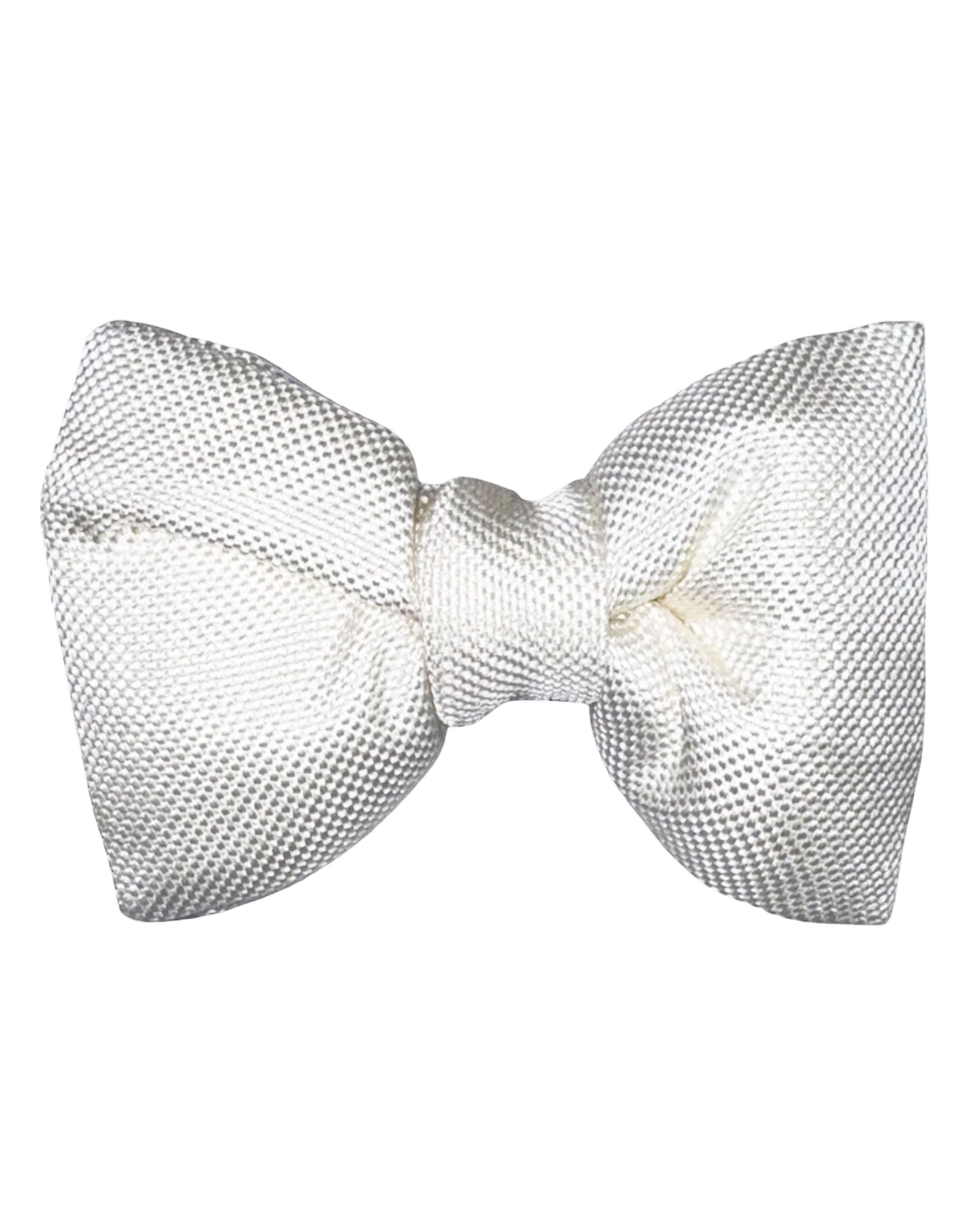 Tom Ford Silk Bow Tie White Solid Pattern
