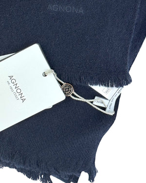 Agnona Scarf Cashmere Scarf Dark Blue - Luxury Shawl