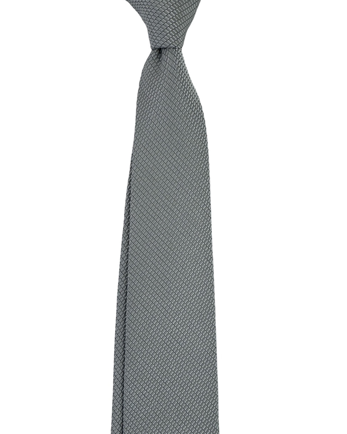 Armani Tie Pearl Gray Pattern - Cotton Silk