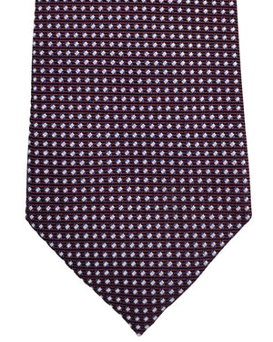 Emporio Armani Tie Burgundy Micro-Diamond Pattern