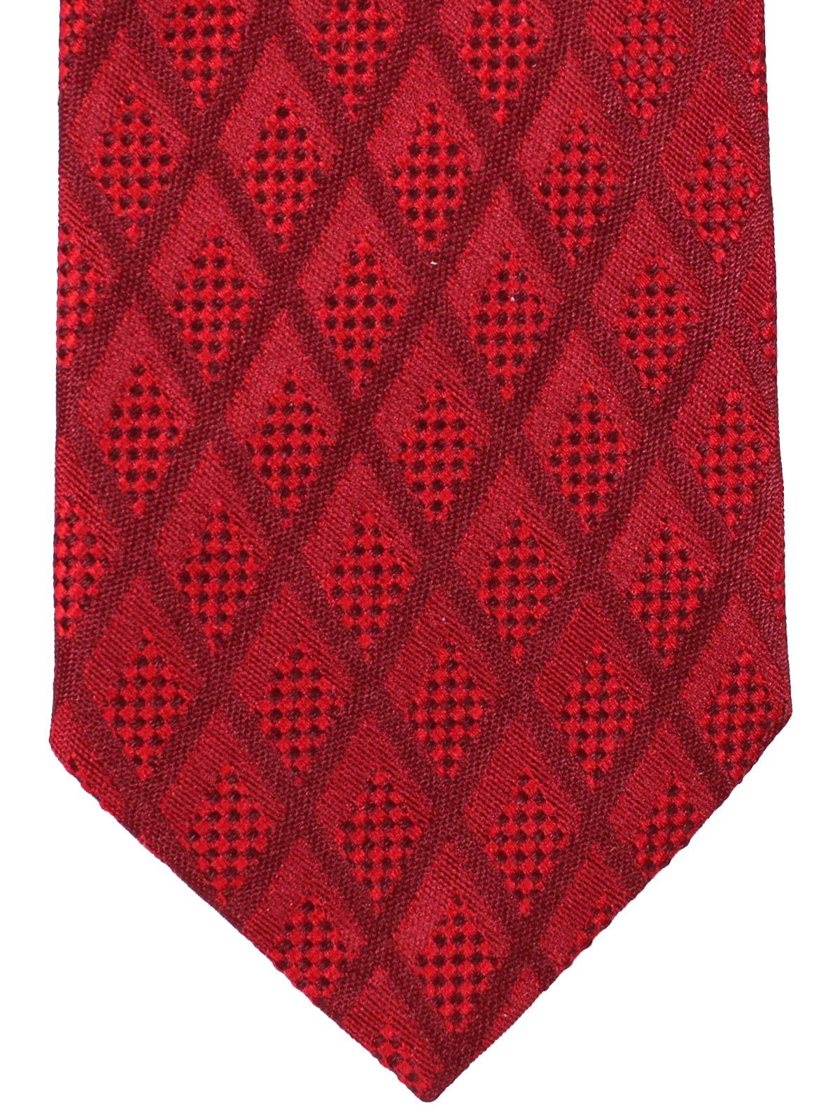 Armani Collezioni Tie Red Burgundy Diamonds