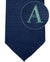 Armani Silk Tie Dark Blue Grosgrain A Logo - FINAL SALE