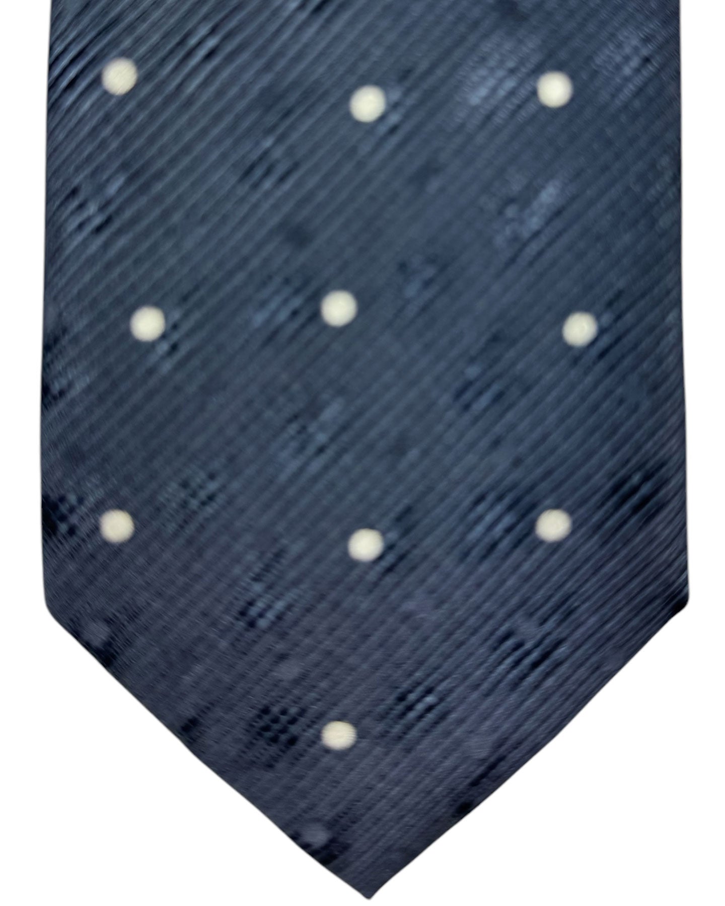 Armani Silk Tie Charcoal Gray Polka Dots SALE