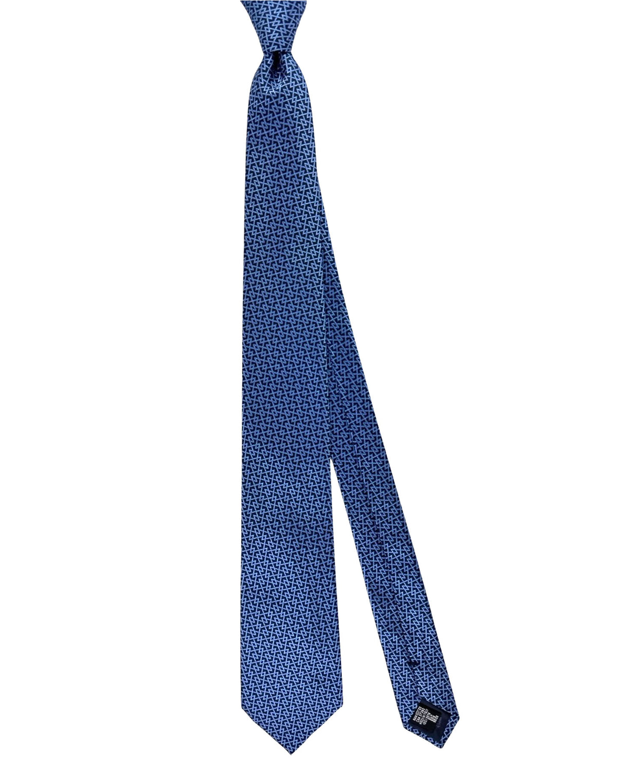 Armani Necktie Navy Blue Geometric Pattern