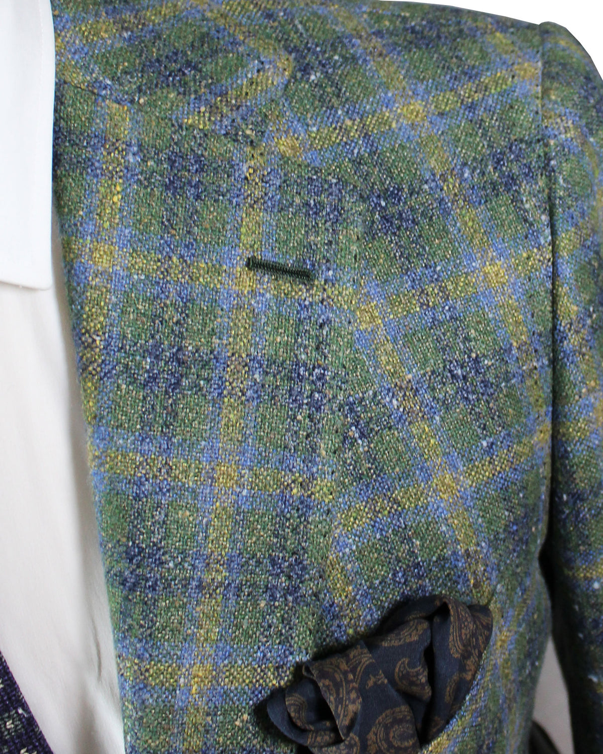 Cesare Attolini Sport Coat Green Plaid Cashmere Silk Blazer EU 48/ US 38 SALE