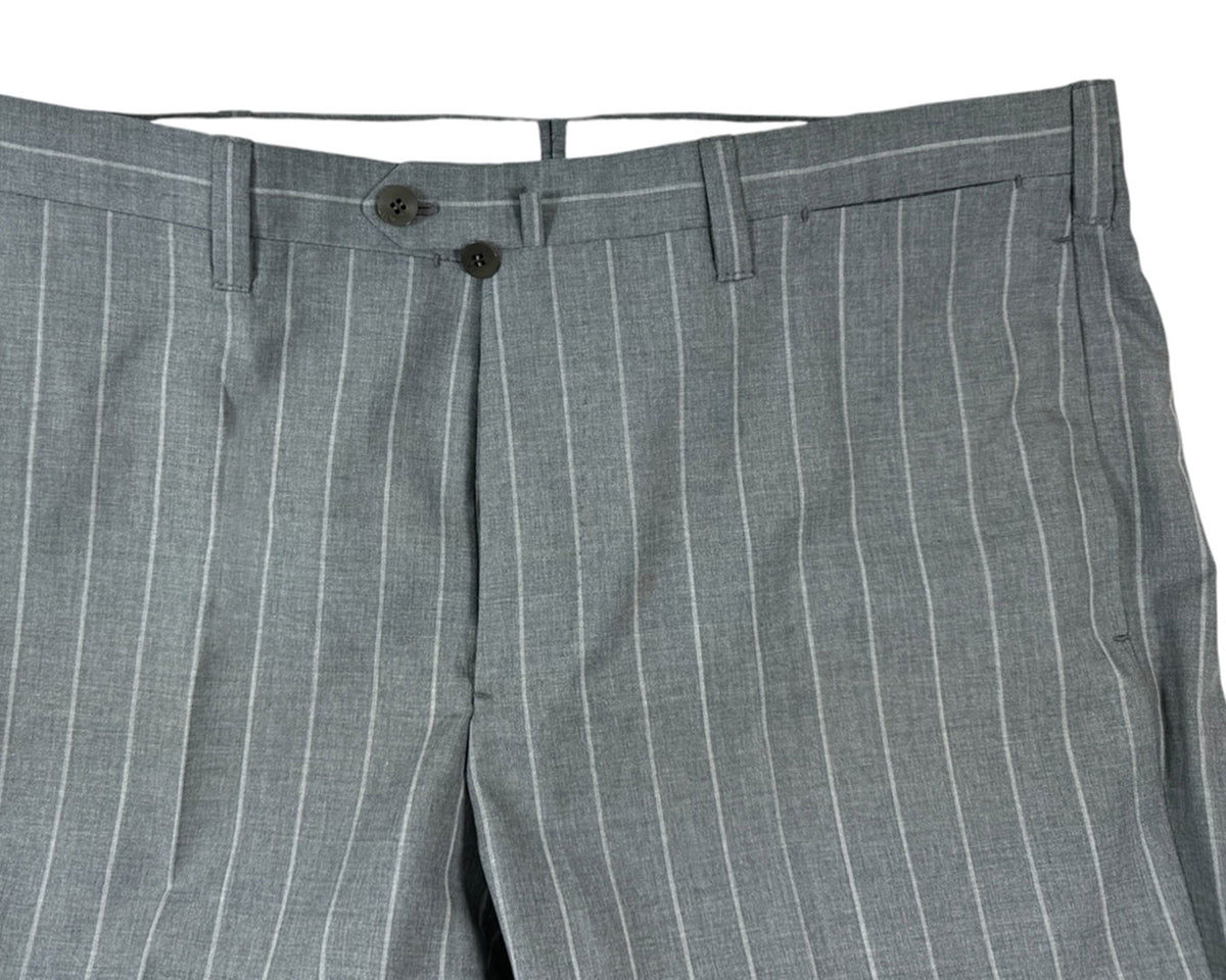 Cesare Attolini Suit Gray Stripes Peak Lapel EU 44/ US 34 SALE
