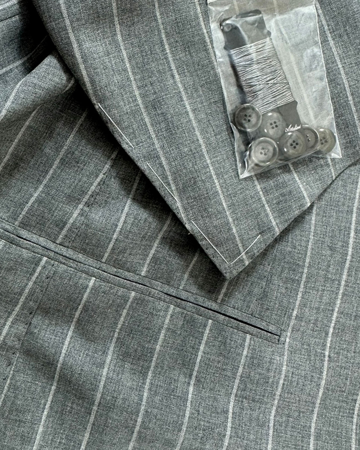Cesare Attolini Suit Gray Stripes Peak Lapel EU 44/ US 34 SALE