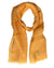 Cesare Attolini Scarf Orange White Mini Check - Linen Cashmere Silk