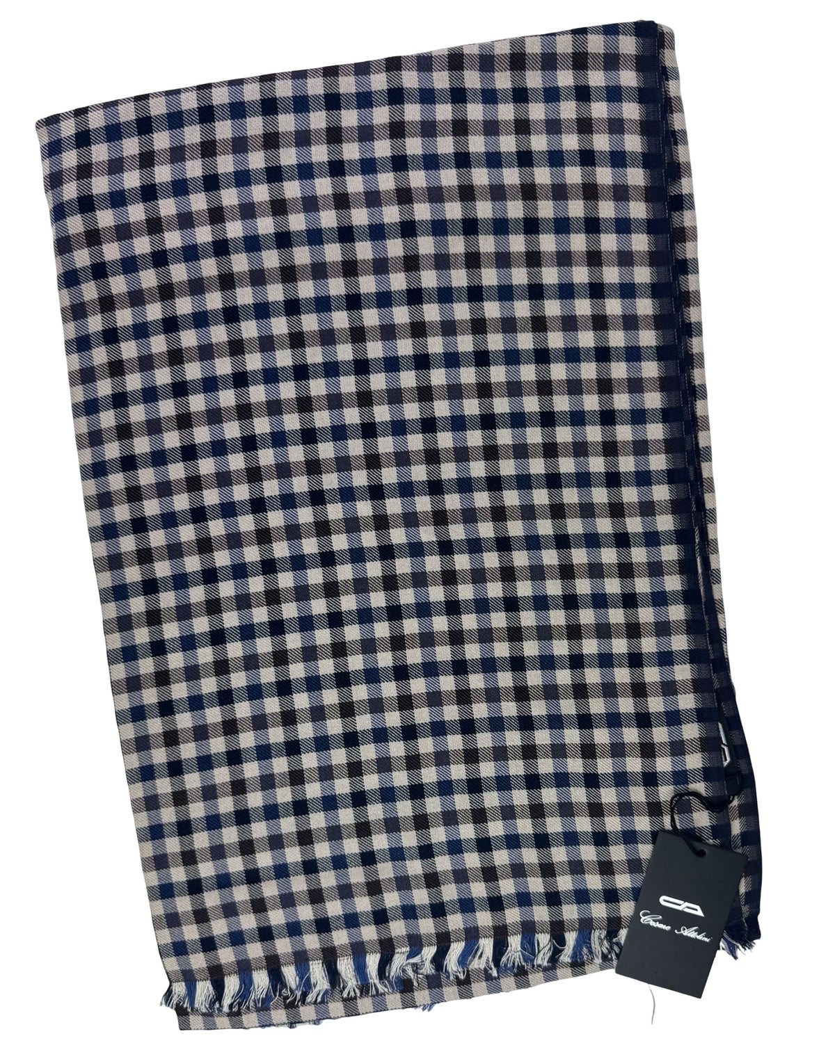 Attolini Scarf Check - Large Cashmere Cotton Shawl