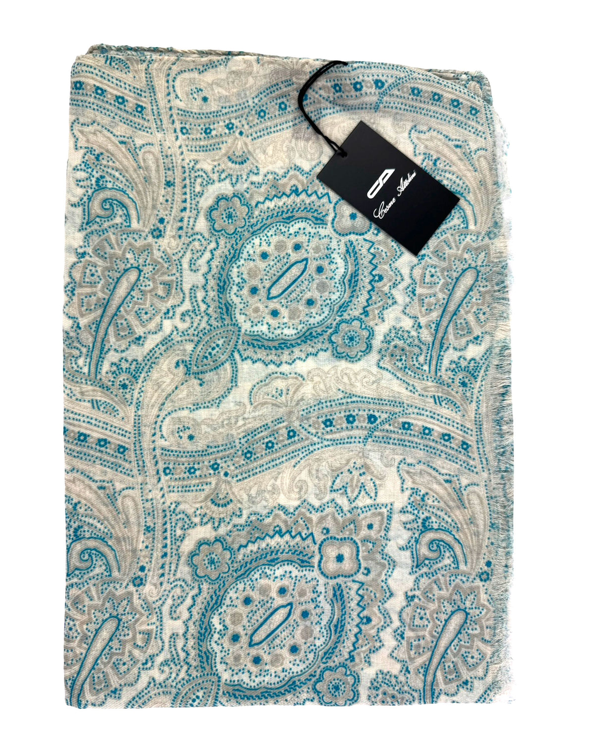 Cesare Attolini Scarf Ornamental Design - Cashmere Cotton Shawl