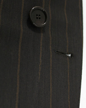 Cesare Attolini Suit Dark Gray Brown Stripes EU 54/ US 44