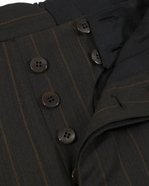 Cesare Attolini Suit Dark Gray Brown Stripes EU 54/ US 44